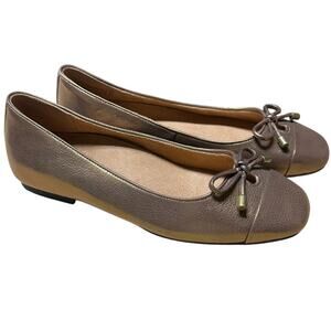 Vionic Women's Klara Ballet Flat Bronze Leather Size 7 New in Box Condition